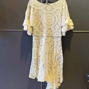 Mia Joy Girls Size 6 Ivory Lace Dress | Party Wedding Birthday Formal